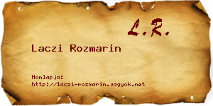 Laczi Rozmarin névjegykártya